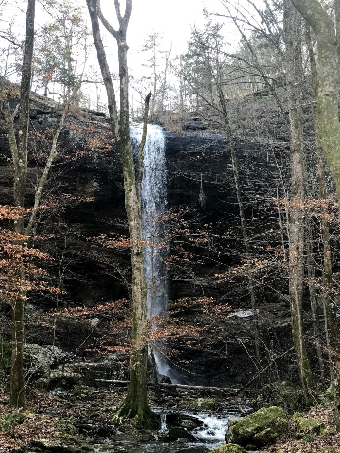 front view of the waterfall